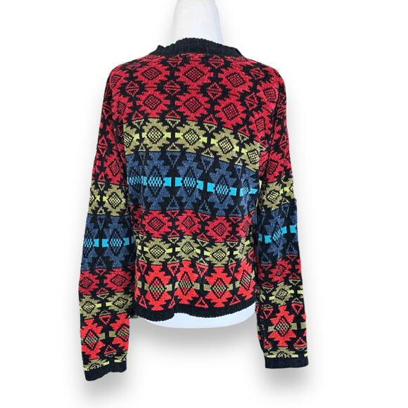 Vintage Cambridge Dry Goods Southwestern Geometric Knit Crewneck Sweater Medium - Picture 3 of 8